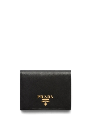 Prada logo-print Saffiano leather wallet - Black