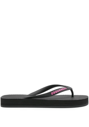 DSQUARED2 logo flip flops - Black