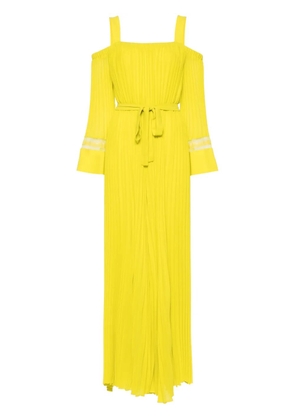 TWINSET pleated georgette-crepe jumpsuit - Green