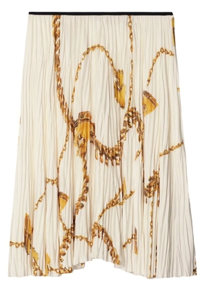 Burberry shield hardware jersey skirt - White