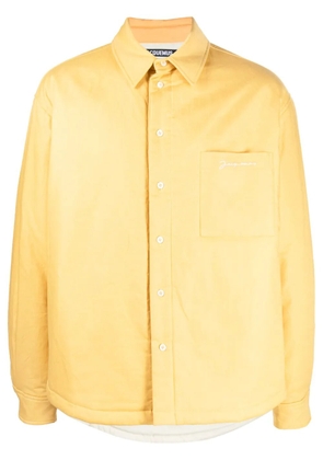 Jacquemus embroidered-logo button-fastening shirt - Yellow