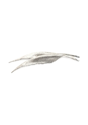 Christian Dior Pre-Owned 1980-1990 leaf brooch - Silver