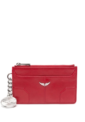 Zadig&Voltaire Sunny leather card holder - Red
