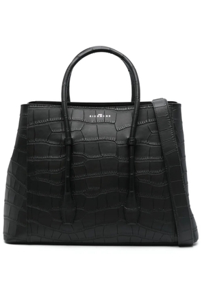 John Richmond crocodile-embossed tote bag - Black