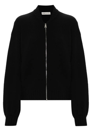 MODES GARMENTS fine-knit zip-up cardigan - Black