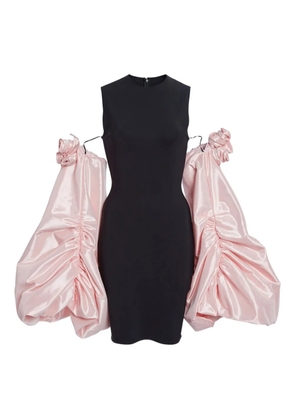 Coperni taffeta sleeved dress - Black