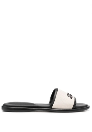 ISABEL MARANT Vikee logo-embroidered sandals - Neutrals