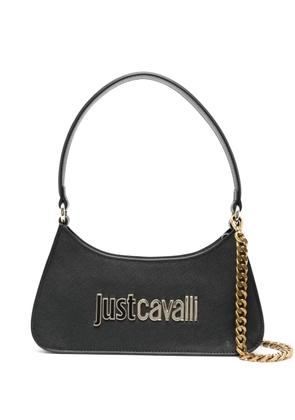 Just Cavalli logo-plaque shoulder bag - Black
