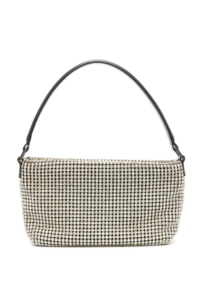 Self-Portrait small Diamante crystal-embellished tote bag - White