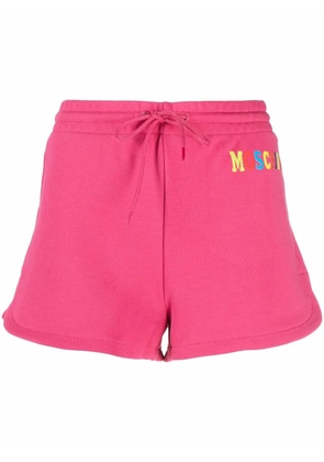 Moschino logo-print track shorts - Pink