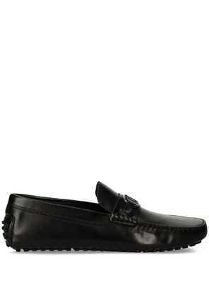 Karl Lagerfeld logo-plaque loafers - Black