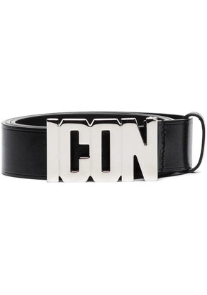 DSQUARED2 Icon plaque buckle belt - Black