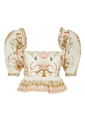 LUG VON SIGA Daphne floral-print top - Neutrals