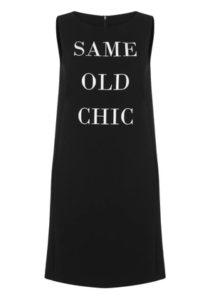 Moschino embroidered round-neck dress - Black