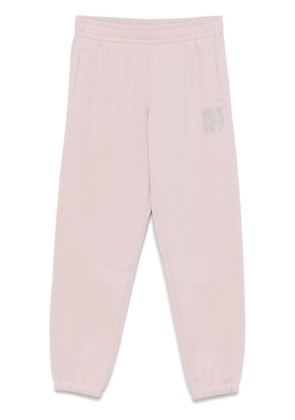 DKNY rhinestone-logo trousers - Pink