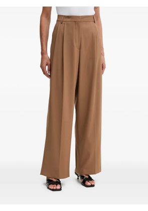 FRACOMINA pleated wide-leg trousers - Brown