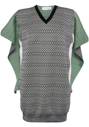 Toga geometric-intarsia vest - White