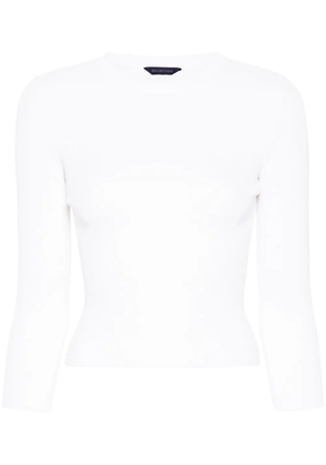 Balenciaga BB-pattern open-knit jumper - White