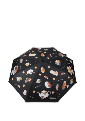 Moschino dessert-patterned umbrella - Black