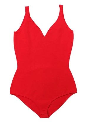 Alexander McQueen V-neck bodysuit - Red