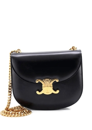 Celine Pre-Owned Triomphe Besace Clea Chain Flap Bag Leather shoulder bag - Black