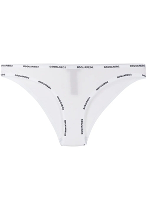 DSQUARED2 logo-trimmed briefs - White