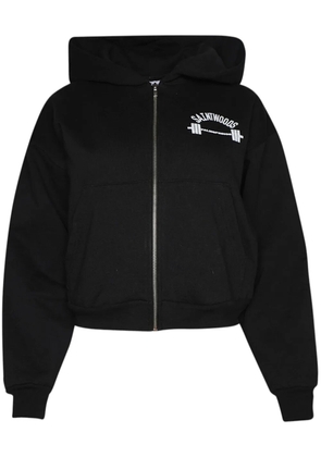 Saintwoods cropped cotton hoodie - Black