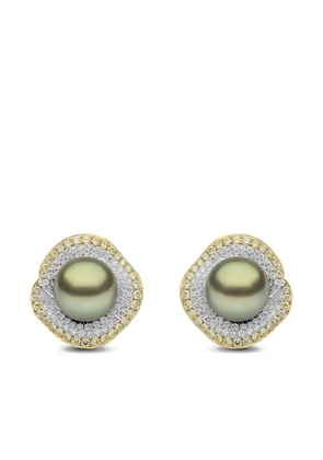 Yoko London Sunrise pearl and diamond earrings - Silver