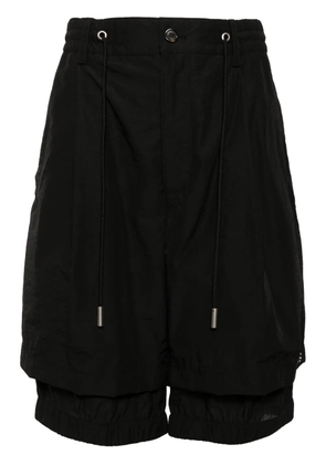 SONGZIO layered cotton shorts - Black