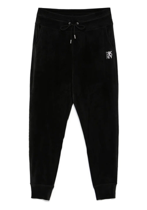DKNY rhinestone-logo trousers - Black