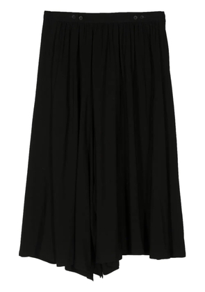 Yohji Yamamoto pleated asymmetric skirt - Black