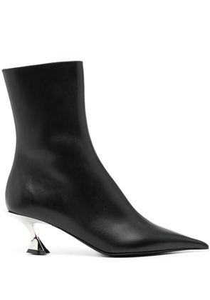 Mugler 60mm leather ankle boots - Black