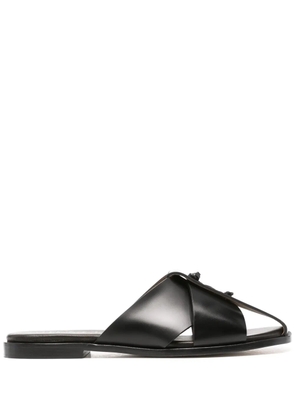 Hereu Corema leather mules - Black