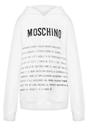 Moschino text-print hoodie - White