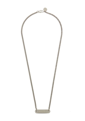 Palm Angels logo-engraved necklace - Silver