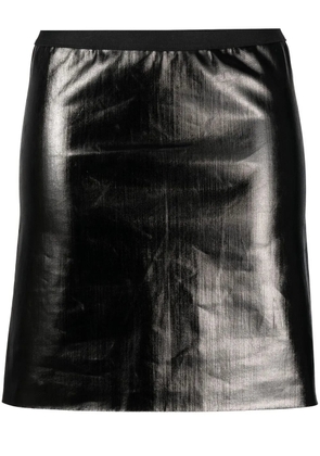 Rick Owens glossy-finish short skirt - Black