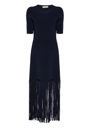 TWINSET fringe-detail dress - Blue