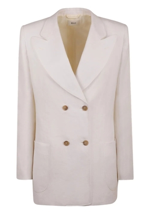 Bally double-breasted linen blazer - White