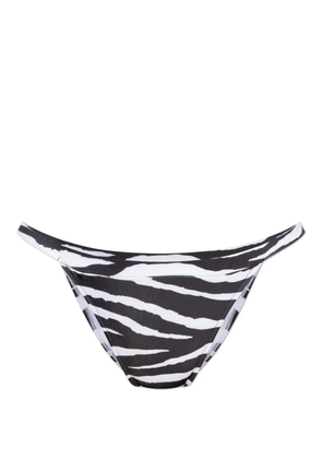 Moschino zebra-print bikini bottoms - Black