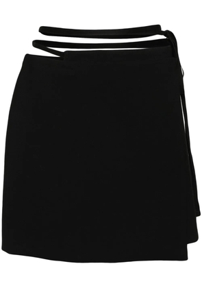 Sportmax asymmetric wrap mini skirt - Black