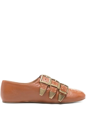 Chloé Susanna buckle studded shoes - Brown