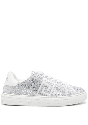 Versace Crystal Greca sneakers - White