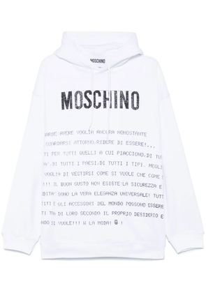 Moschino text-print hoodie - White