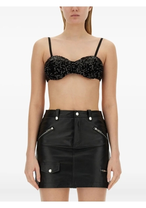 MOSCHINO JEANS sequin embellished top - Black