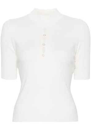 TWINSET cut-out stud-detail sweater - White