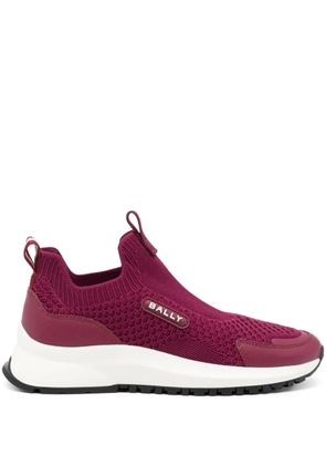 Bally Outline Sneakers In Cinnabar Knit - Pink