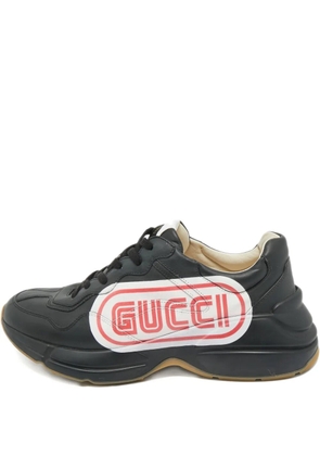 Gucci Pre-Owned Rhyton lace-up sneakers - Black