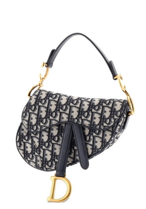 Christian Dior Pre-Owned Saddle Handbag Oblique Canvas Mini shoulder bag - Blue