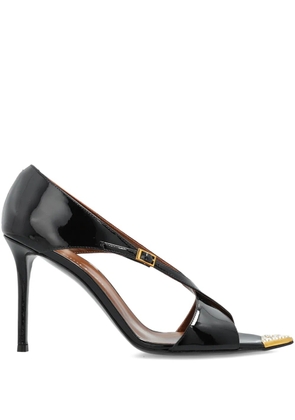 Giuseppe Zanotti 90mm Intrigo patent-leather cross-strap heeled sandals - Black
