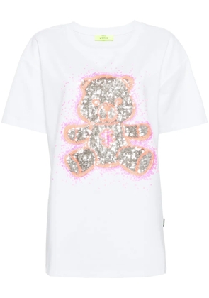 TWINSET sequined teddy bear T-shirt - White